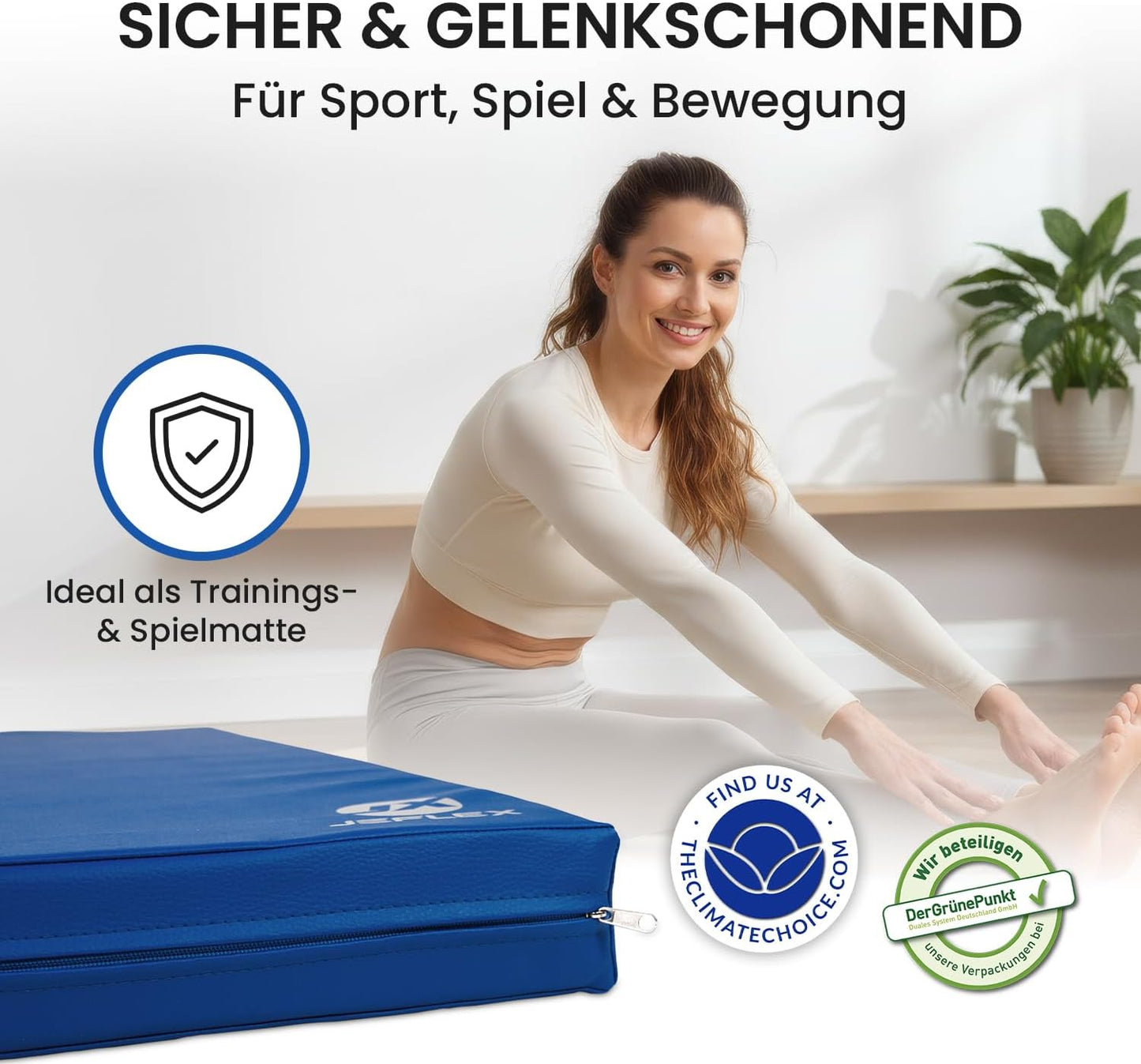 2er-Set Turnmatten, Blau