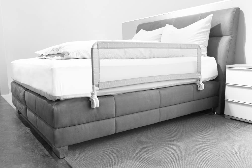 Rausfallschutz Bettschutzgitter klappbar 135x50 cm, Grau