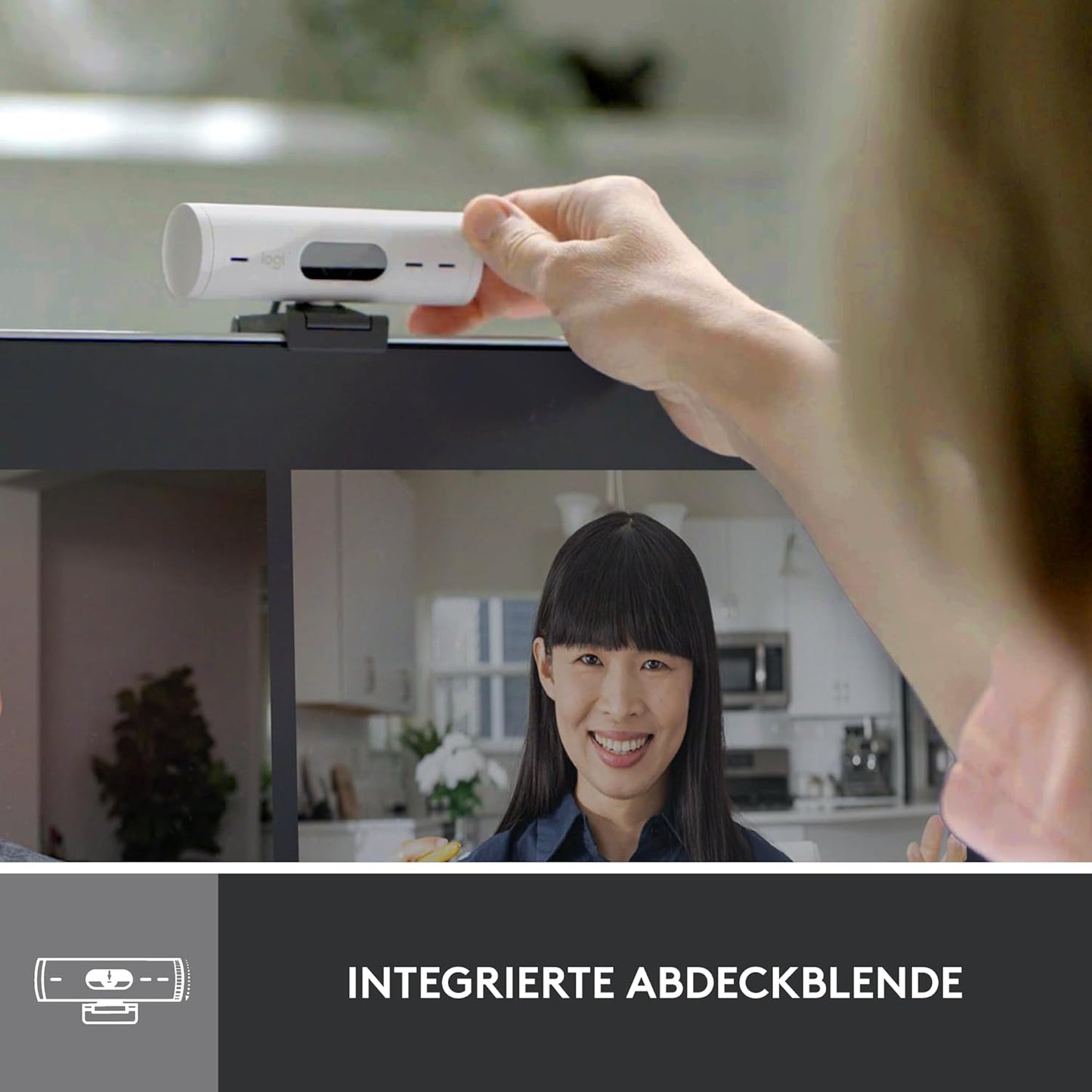Brio 500 Webcam mit Auto-Lichtkorrektur, Weiß Webcam