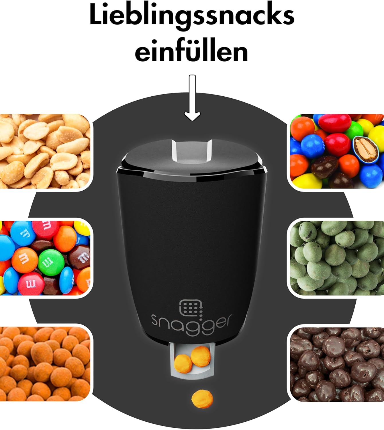 Snackspender für saubere Hände beim Snacken, Blau