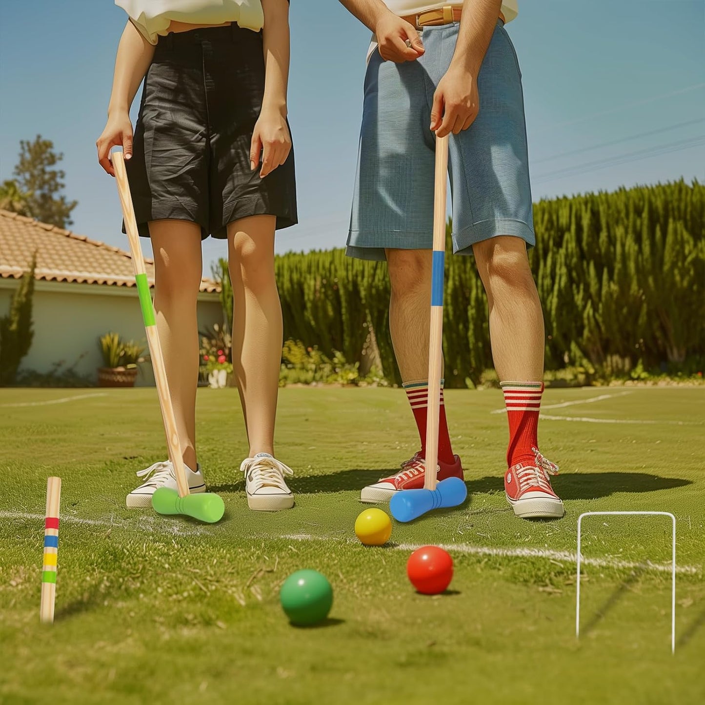 Krocketspiel-Set für 4 Spieler, Verschiedene