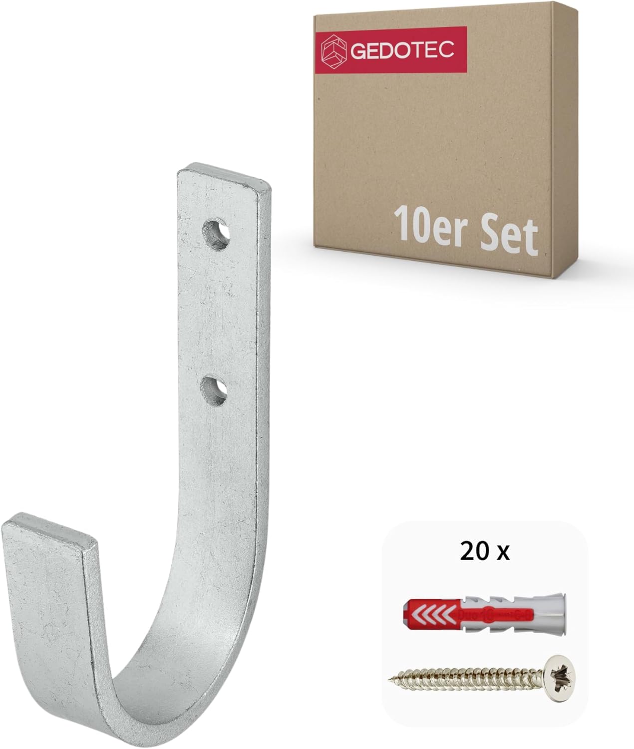 10-teiliges Wandhalterungs Set, 10 55 x 110 mm