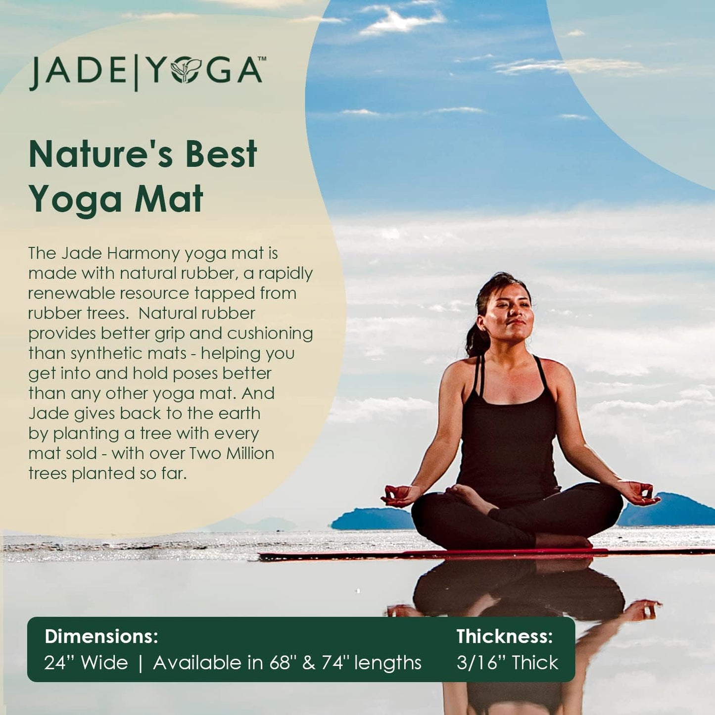 Harmony Yogamatte für sicheren Halt, himbeer ; 1 EA