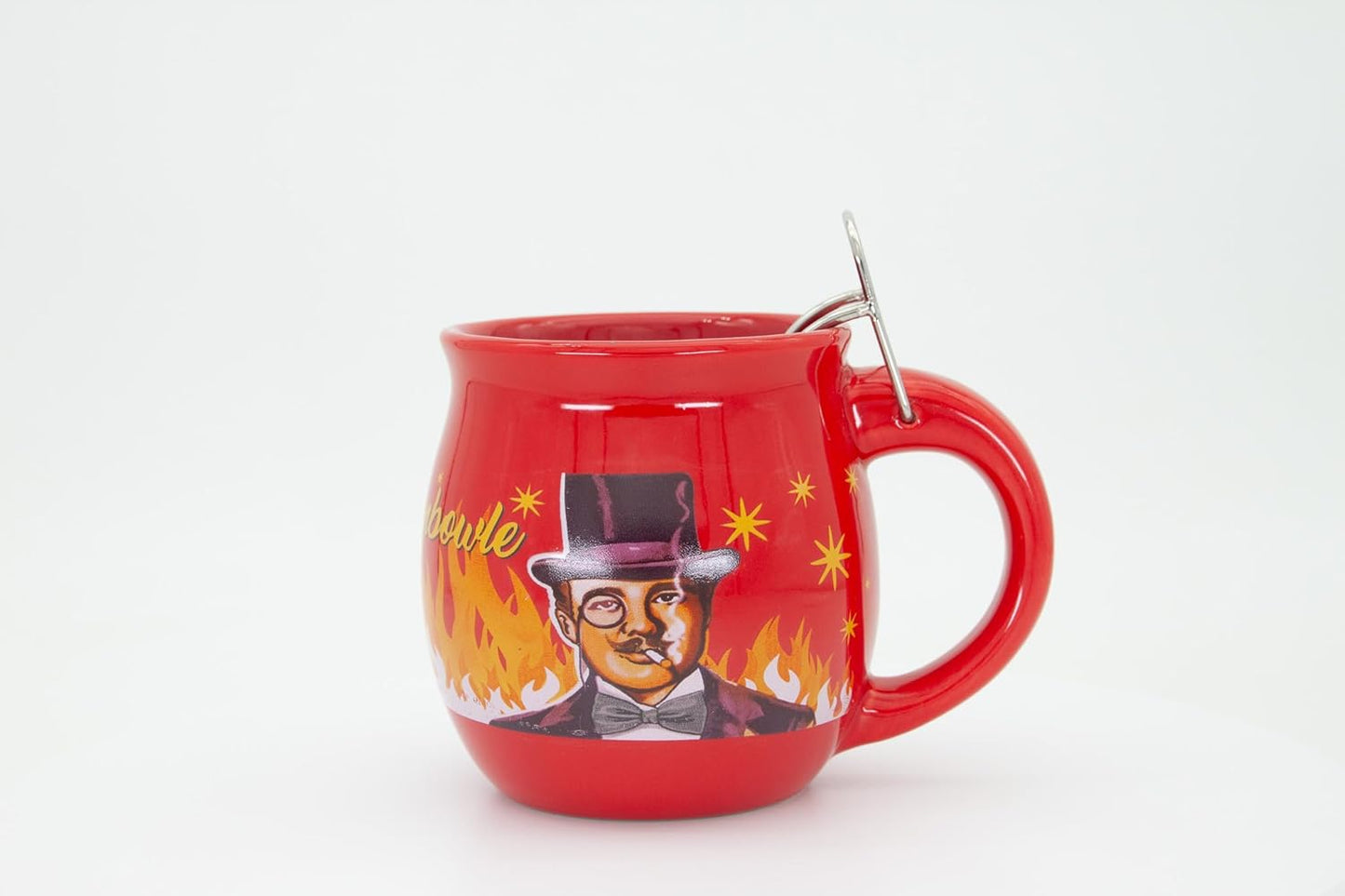 6er-Set Feuerzangentasse mit integrierter Feuerzange, Rot / Rühmann