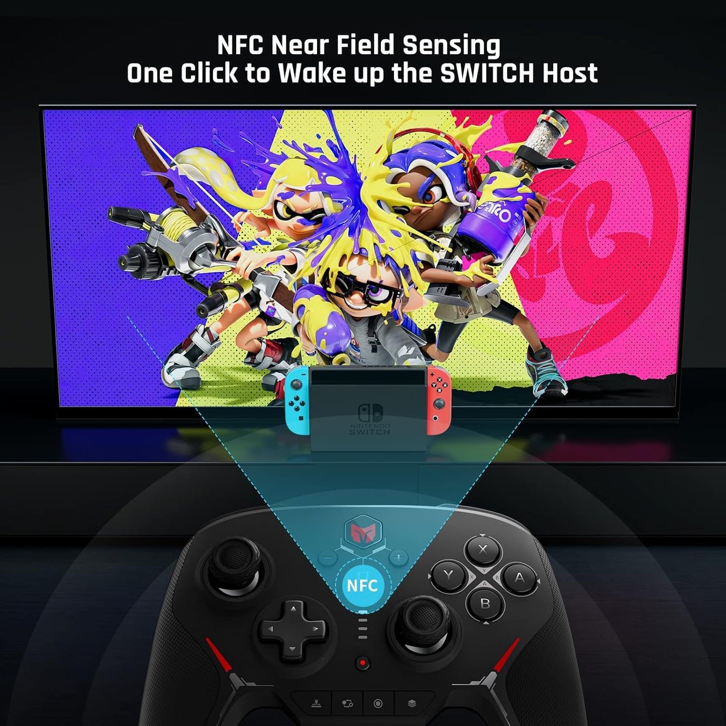 Kabelloser Controller mit benutzerdefinierten Tasten, C2pro-black