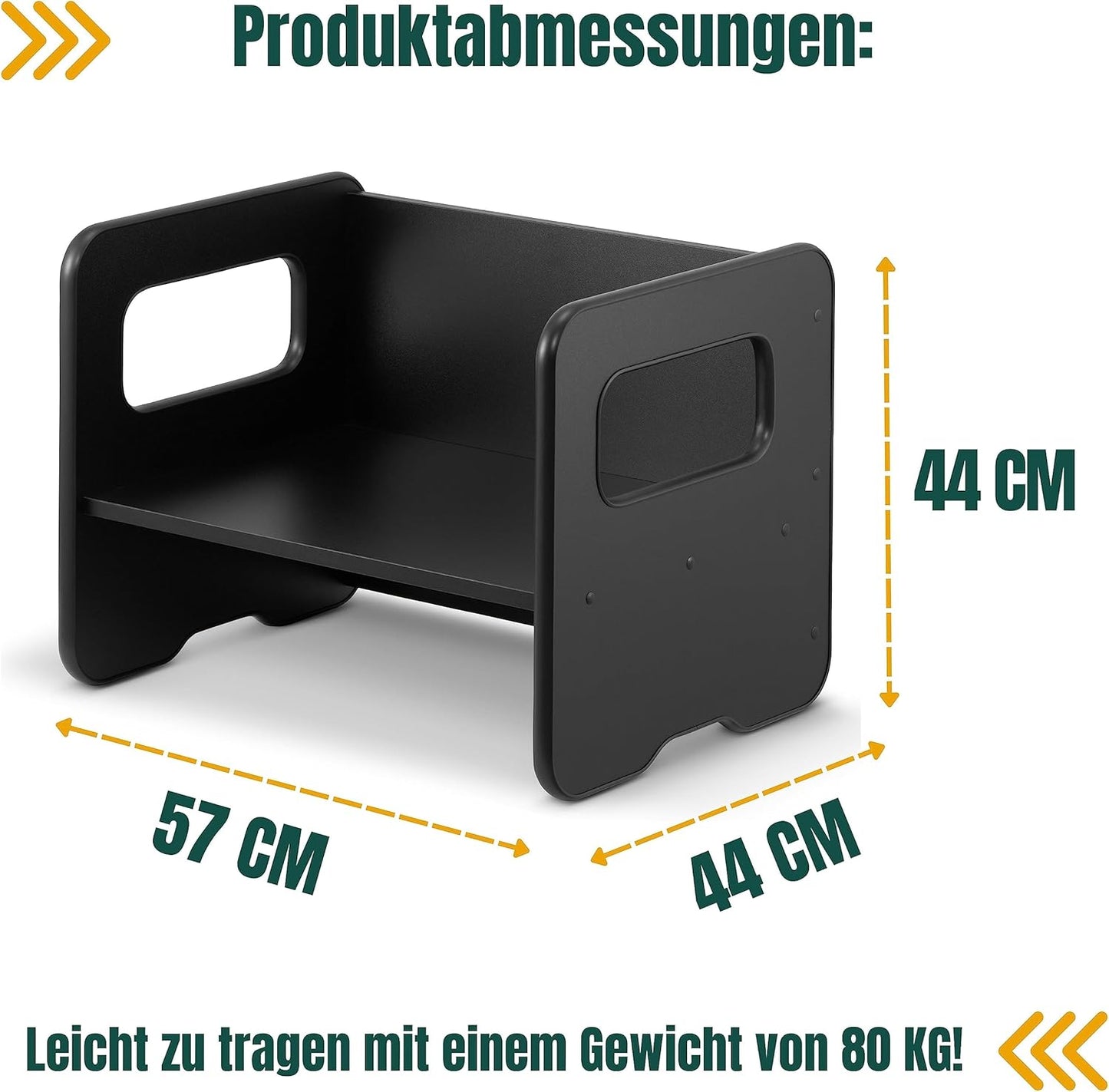 Kindersitzbank, Schwarz