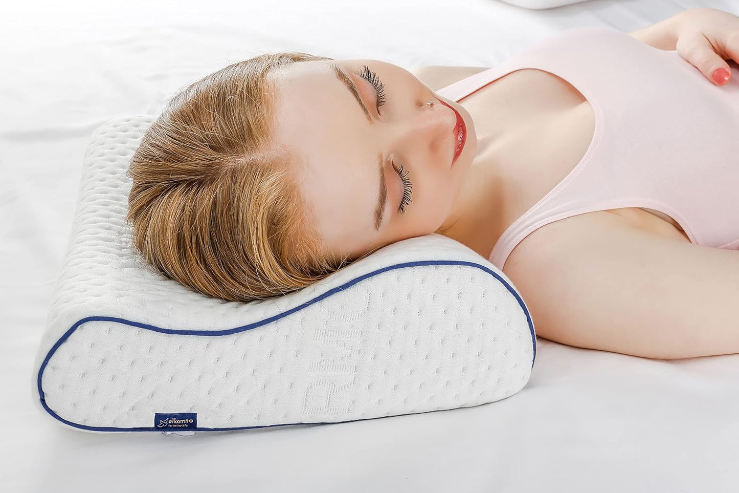 Ergonomisches Reisekissen mit Nackenstütze, 35 X 30 X 10/8 Cm - Weiss Nackenstütze