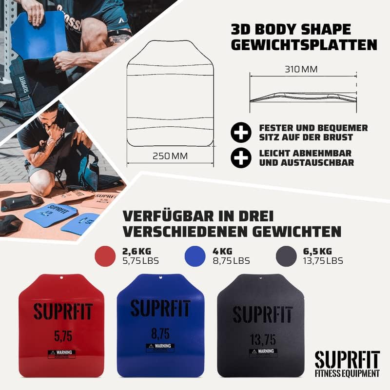 Sigurd 3D Gewichtsweste 2x2,6 kg, Olive 2 x 2,6kg