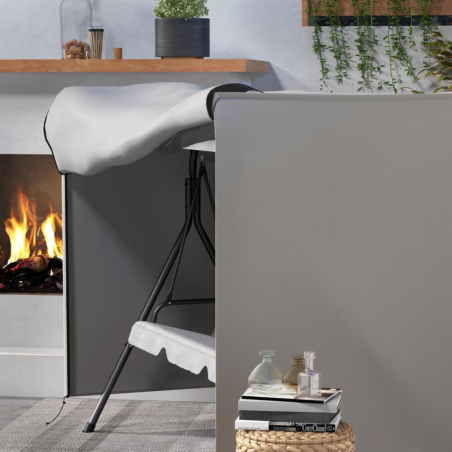 Abdeckung für Hollywoodschaukel, 205L x 124B x 164H cm Grau