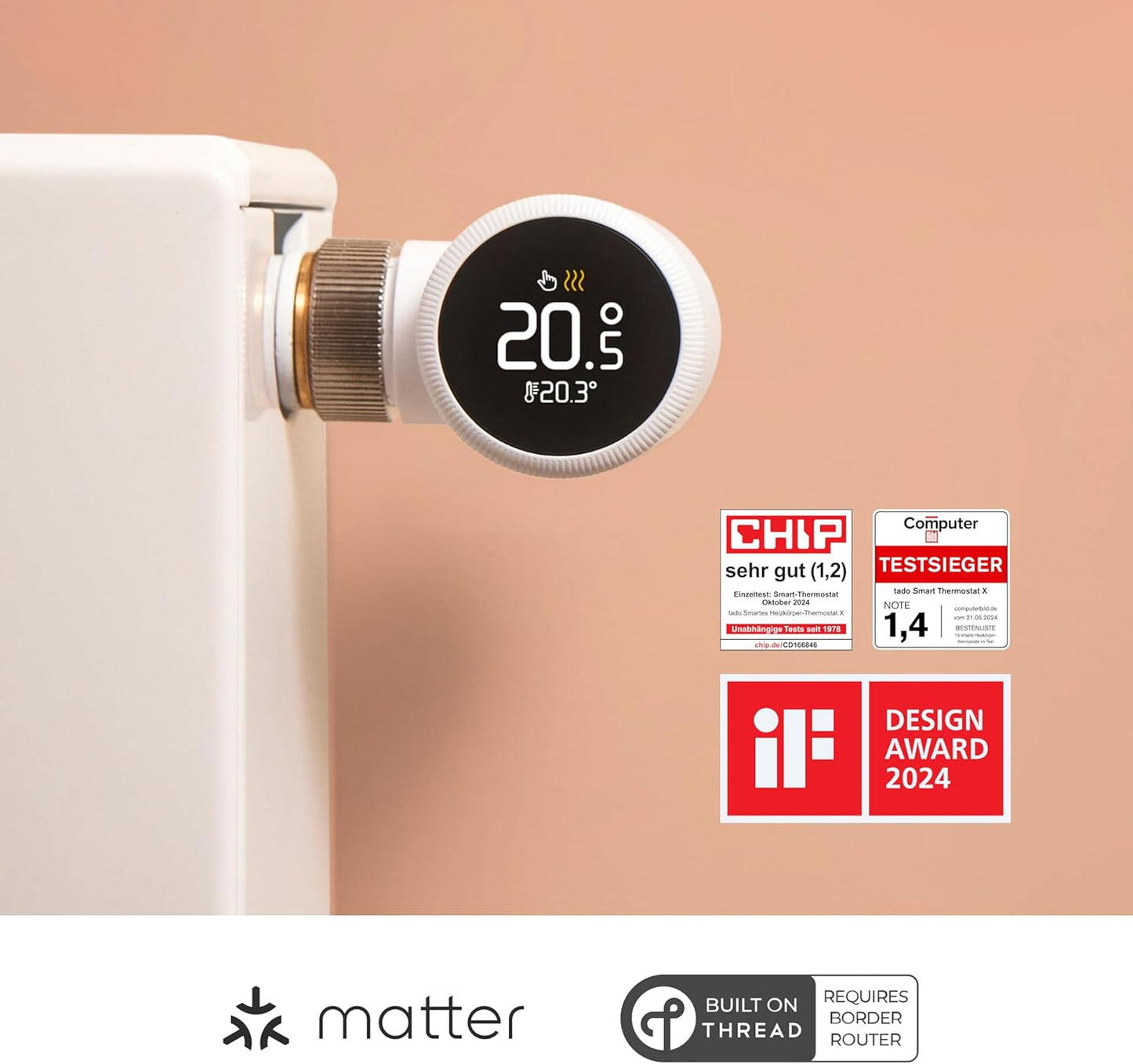 Smartes Heizkörperthermostat X Trio Pack mit App-Steuerung, Zusatz X Zusatz: 3x Heizkörper-Thermostat