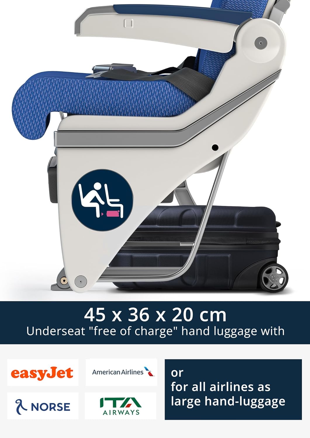 2er Trolley Koffer-Set, Dunkelblau 2er Set XS+M