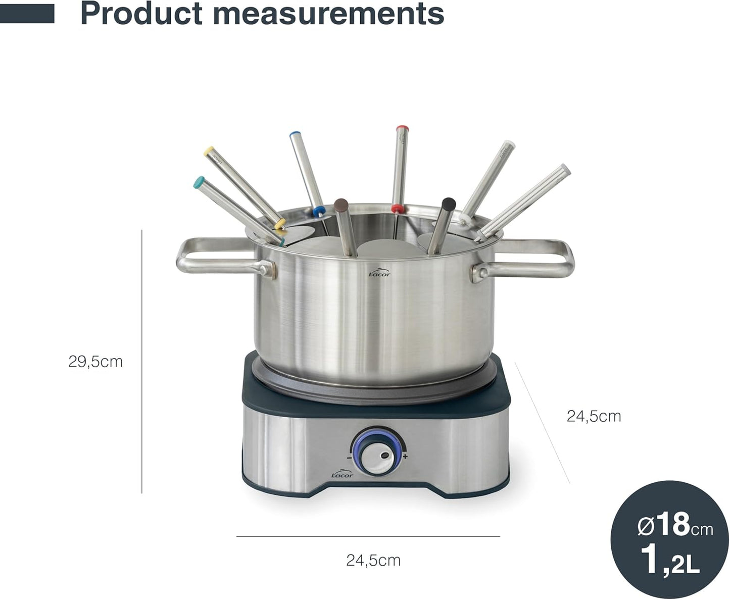 Fondue-Set mit 8 Gabeln