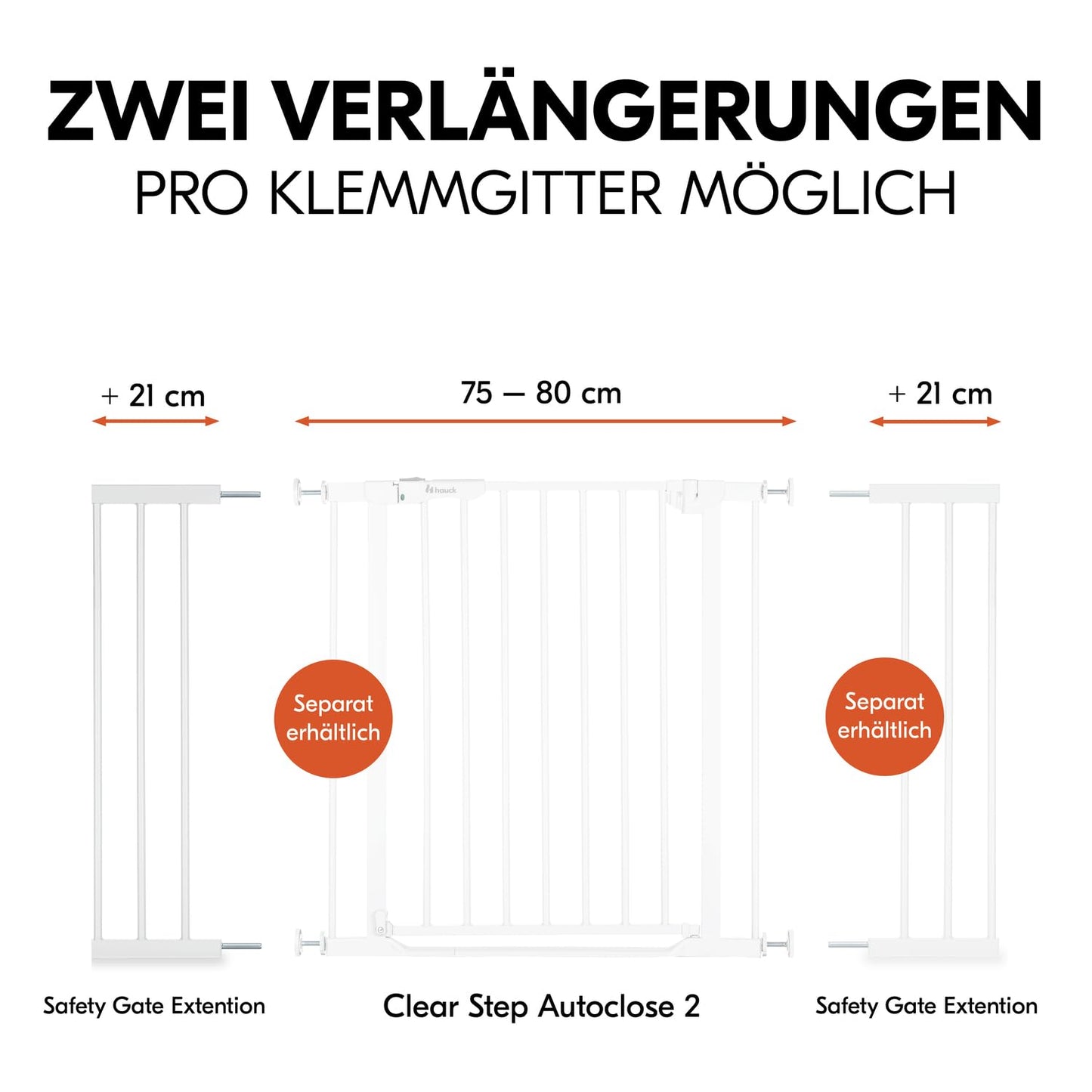 Safety Gate Extension, White 21 cm