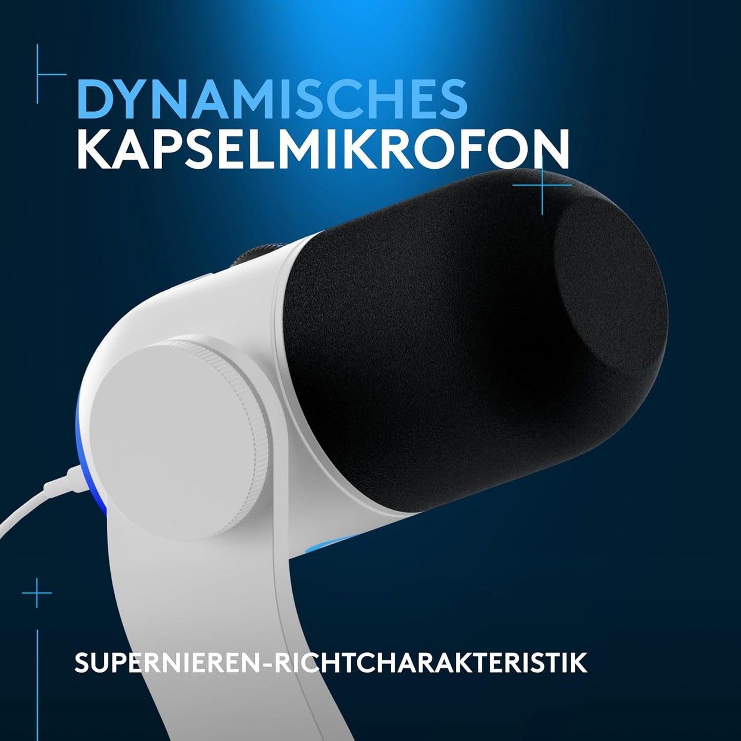 Yeti GX Mikrofon für Streaming & Gaming, Weiß Mikrofon