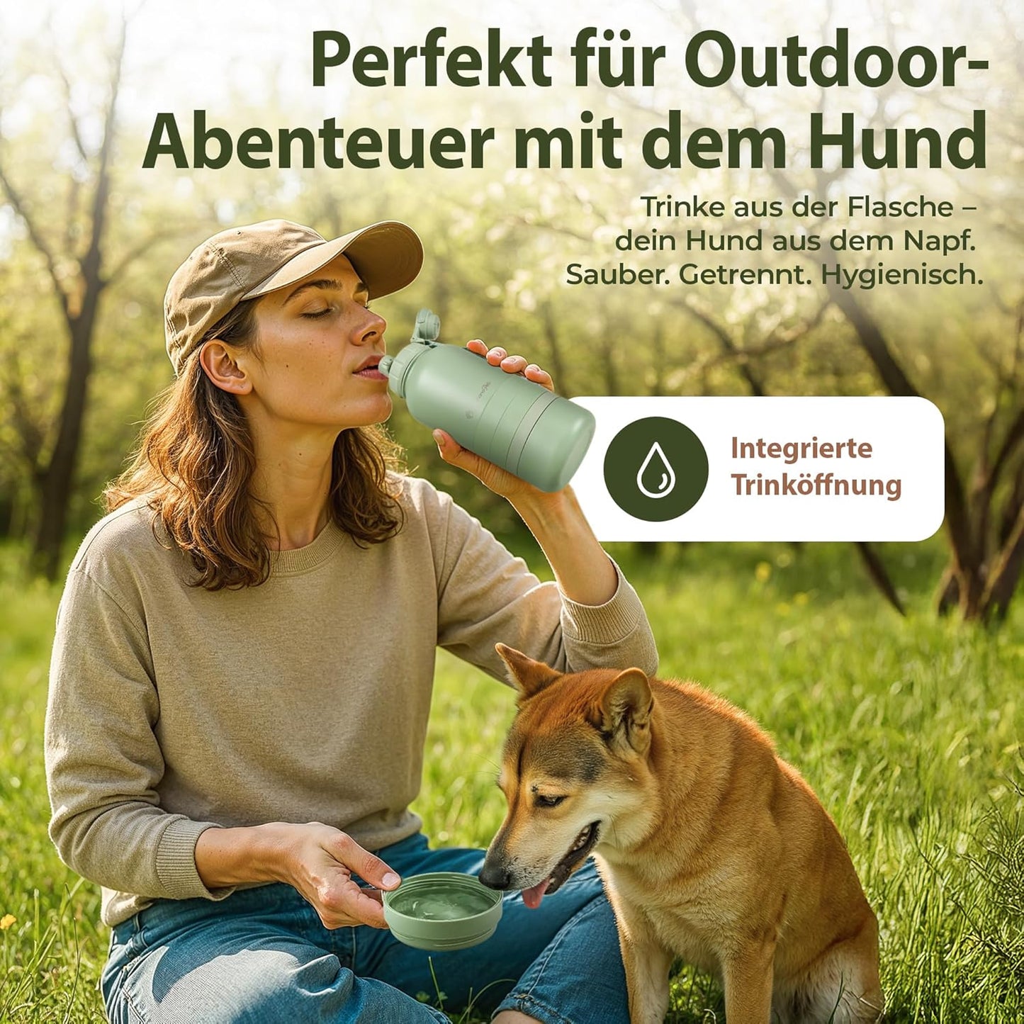 Hundetrinkflasche für unterwegs