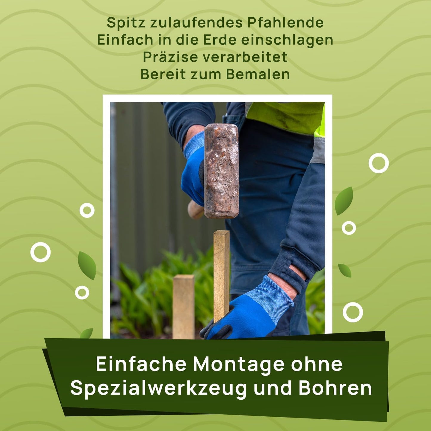 Holzstäbe Pflanzenstützen-Set, 30 cm