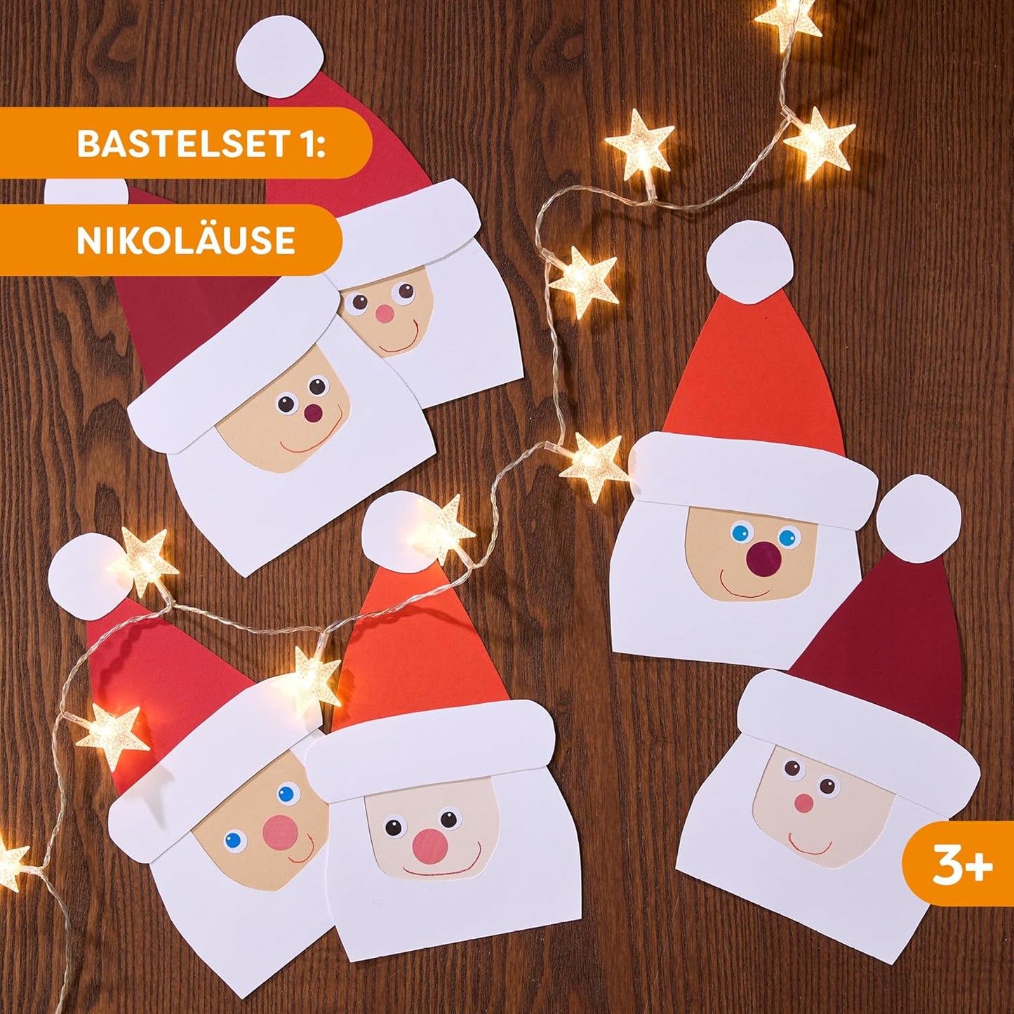 2er-Bastelset Weihnachten: Nikoläuse und Kritzelkarten Weihnachtspost, 2014005