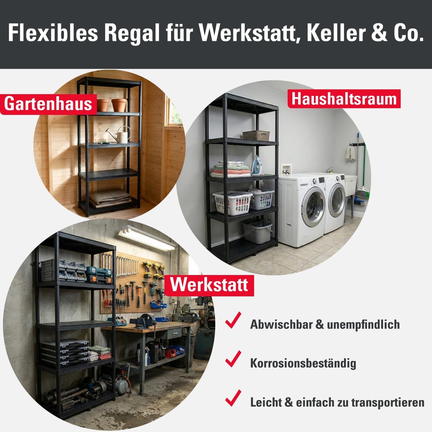 Werkstattregal KSS75, 1 740 x 360 x 1720 mm