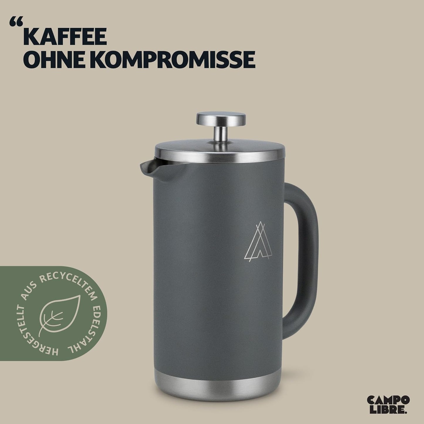 Giorgio French Press, 600ml Deep Grey