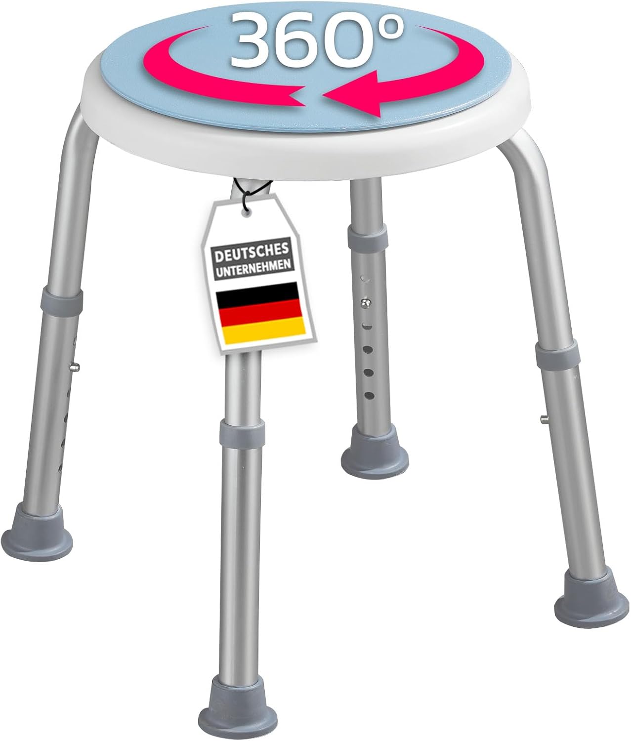 Drehbarer Duschhocker, höhenverstellbar, bis 136kg