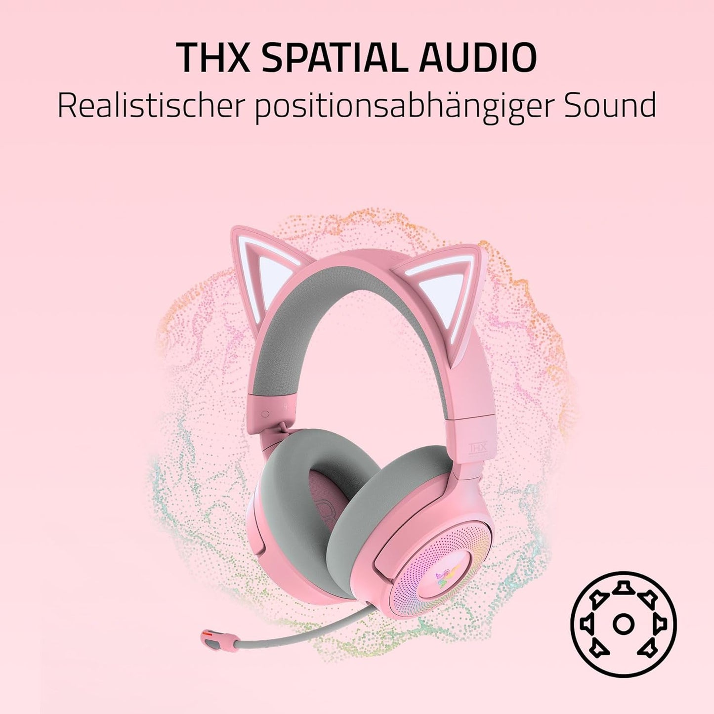 Kraken Kitty V3 Pro - Quartz Gaming Headset, Quartz Kraken Kitty V3 Pro