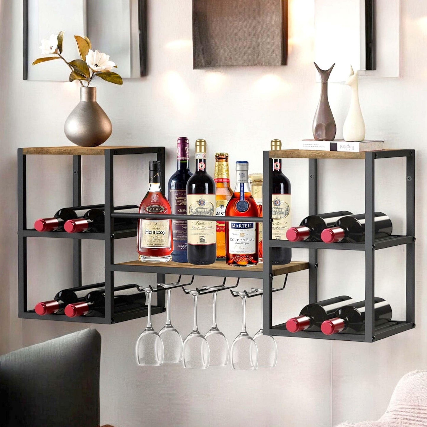 Weinregal für die Wand