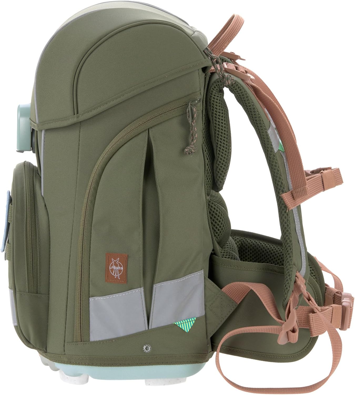 7-teiliges Schulranzen-Set Boxy Unique, Olive