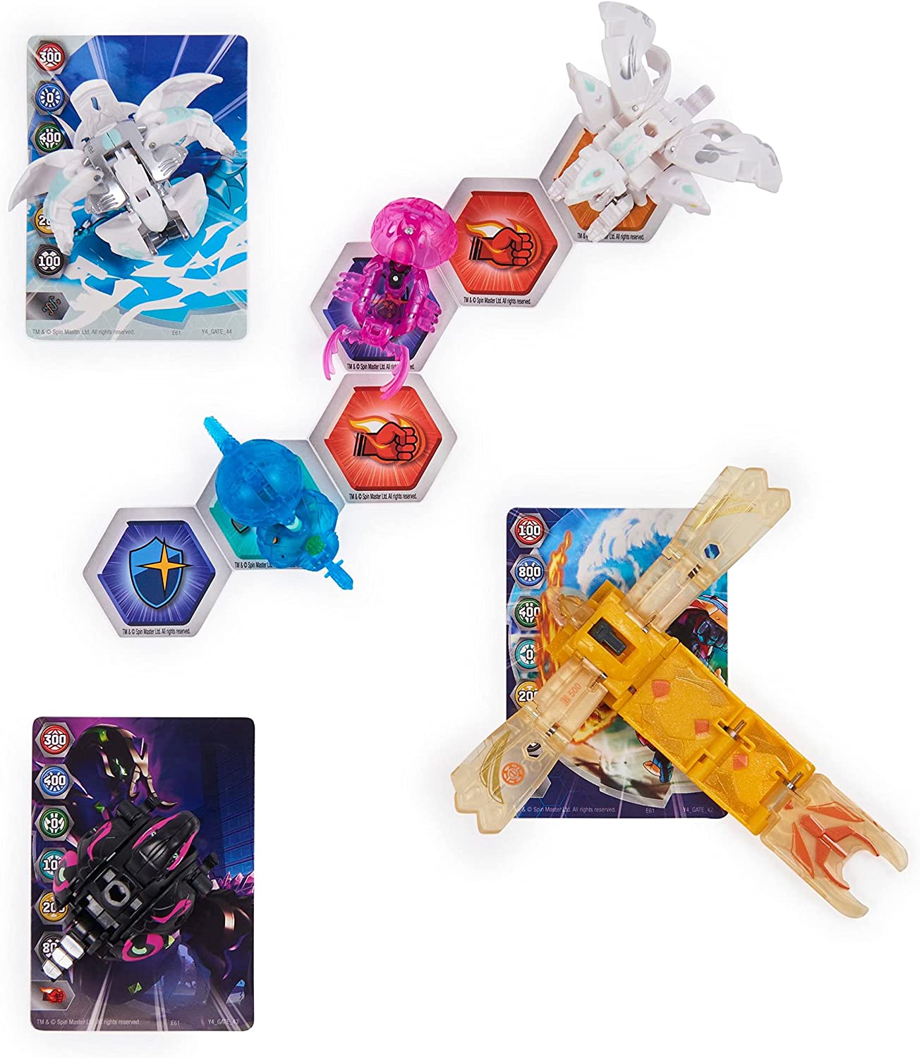 Bakugan Evolutions Battle Strike 6er-Pack, Geschicklichkeitsspiel, Mehrfarbig