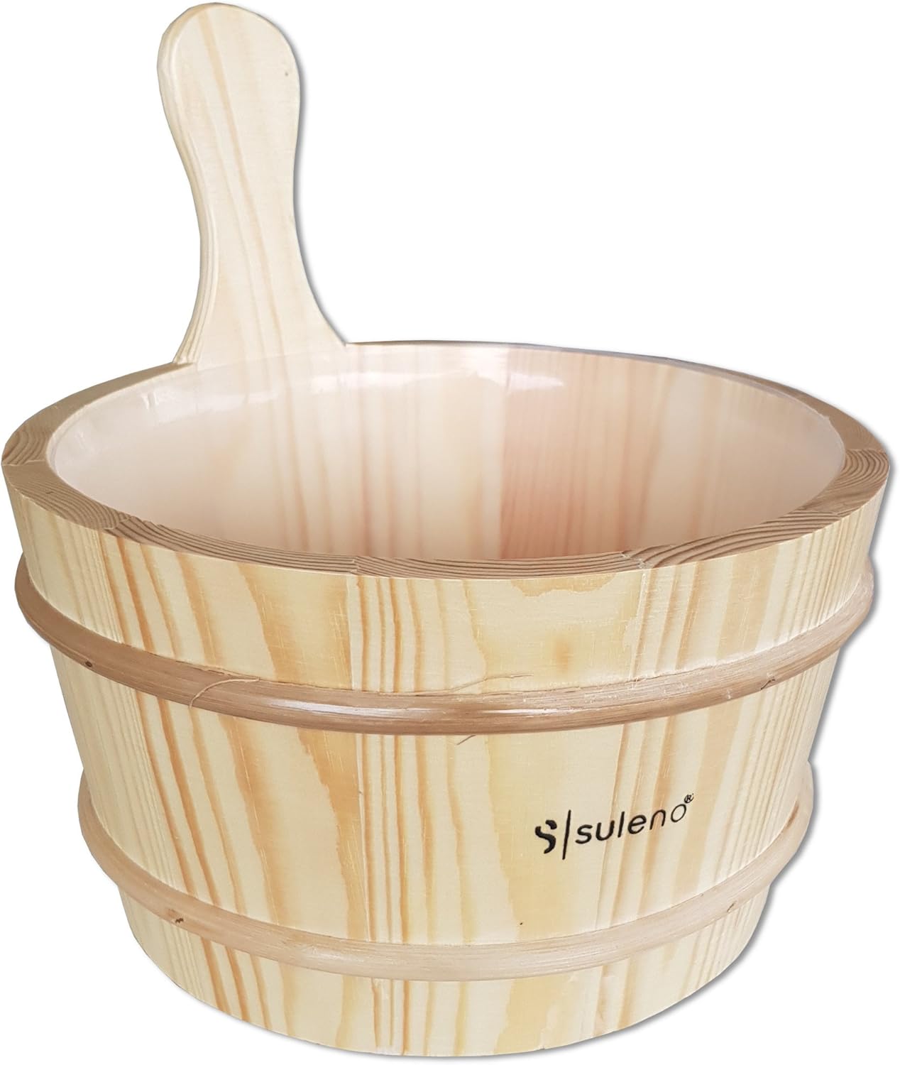 3-teiliges Sauna Set mit Saunakübel, Kunststoffeinsatz & Aufgusskelle