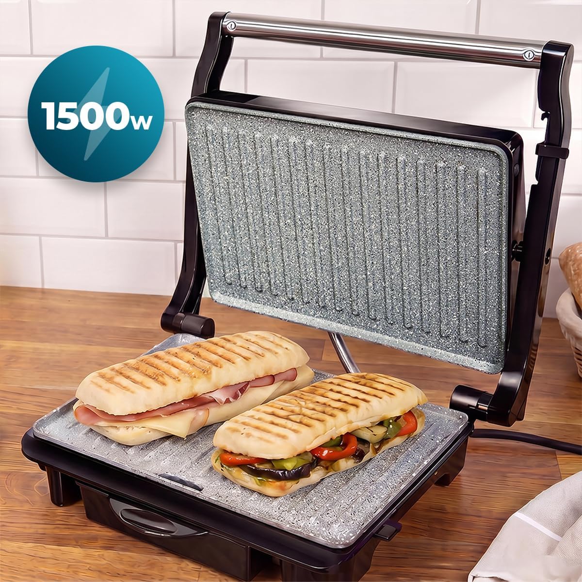 Elektrischer Kontaktgrill Rock'Ngrill 1500 Rapid, Inox 1500 W | Sear