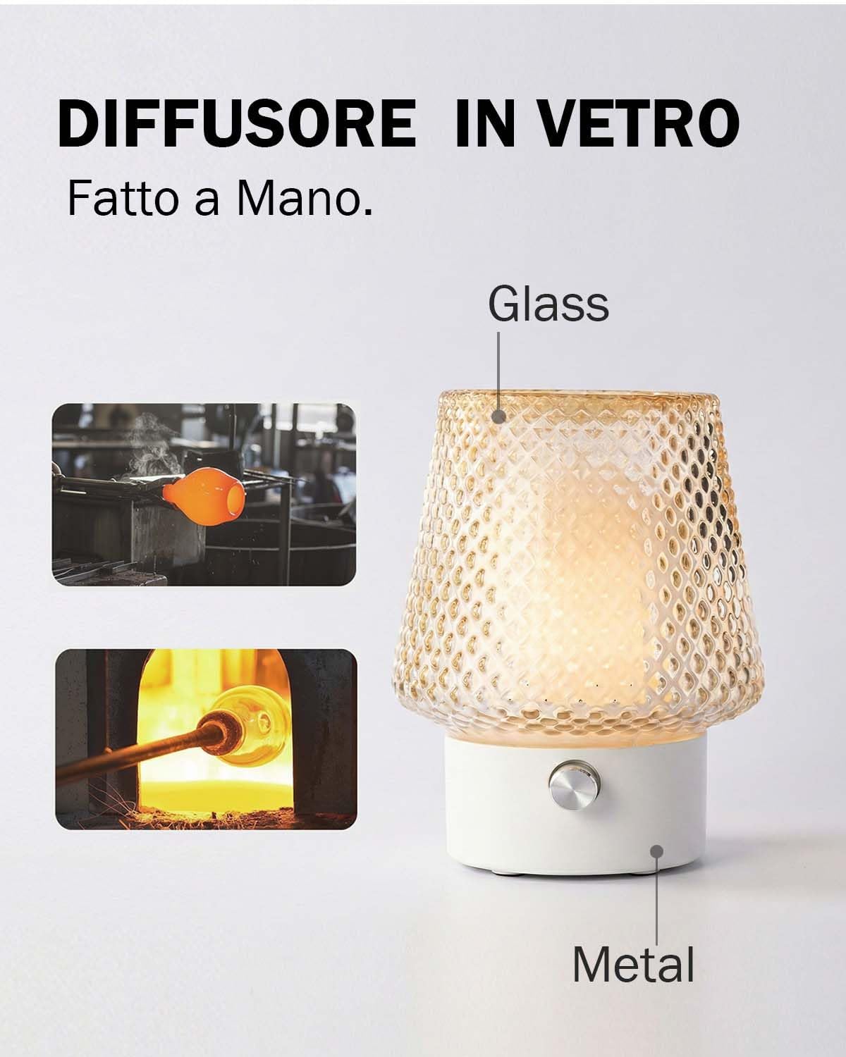 Aromatherapie Diffuser mit LED-Licht, 002-weiss