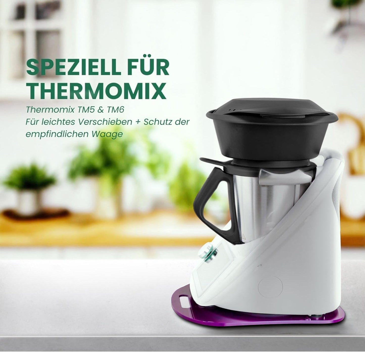 Gleitbrett für Thermomix, Violett Hochglanz