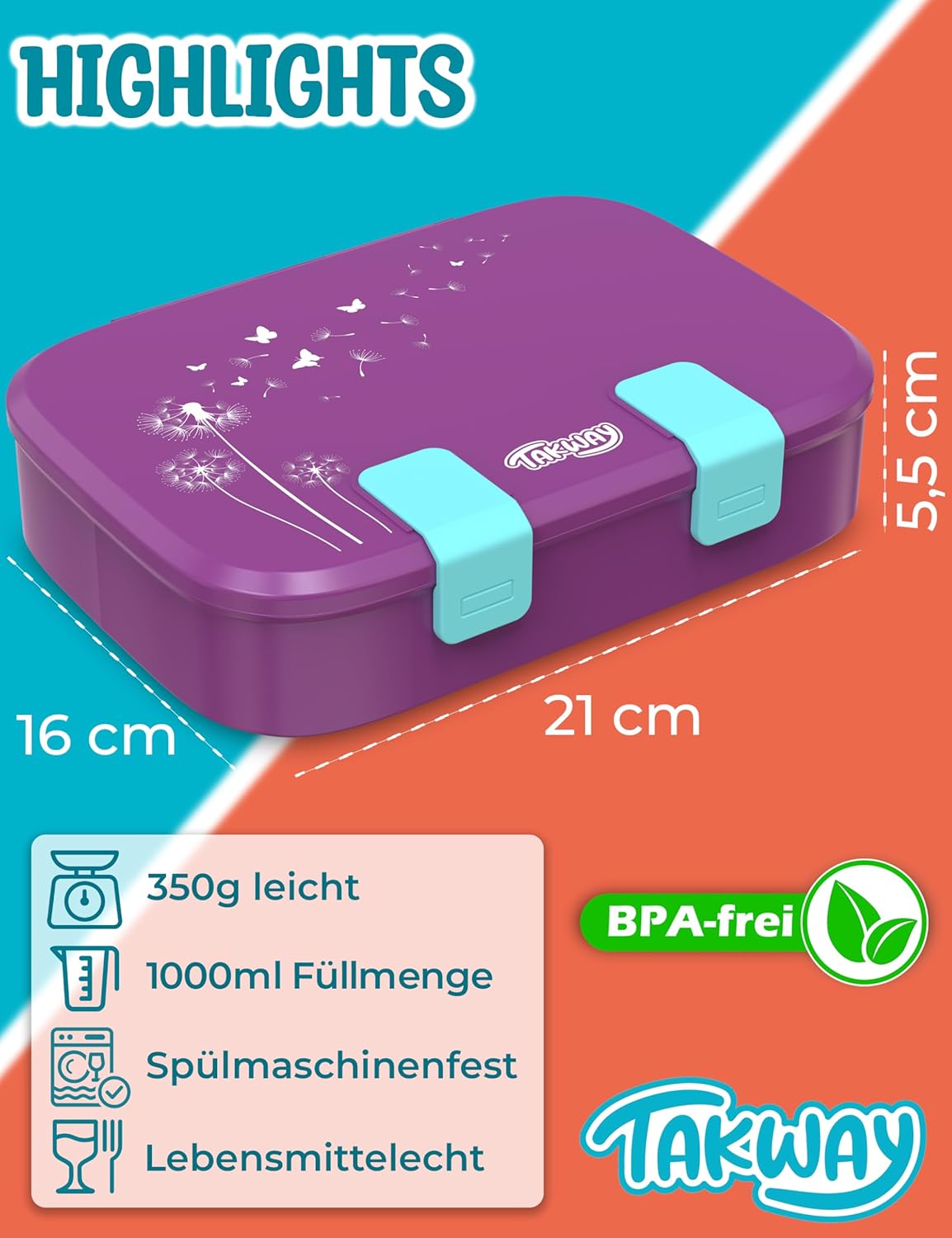 Kinder Bento Box Pusteblume, Pusteblume