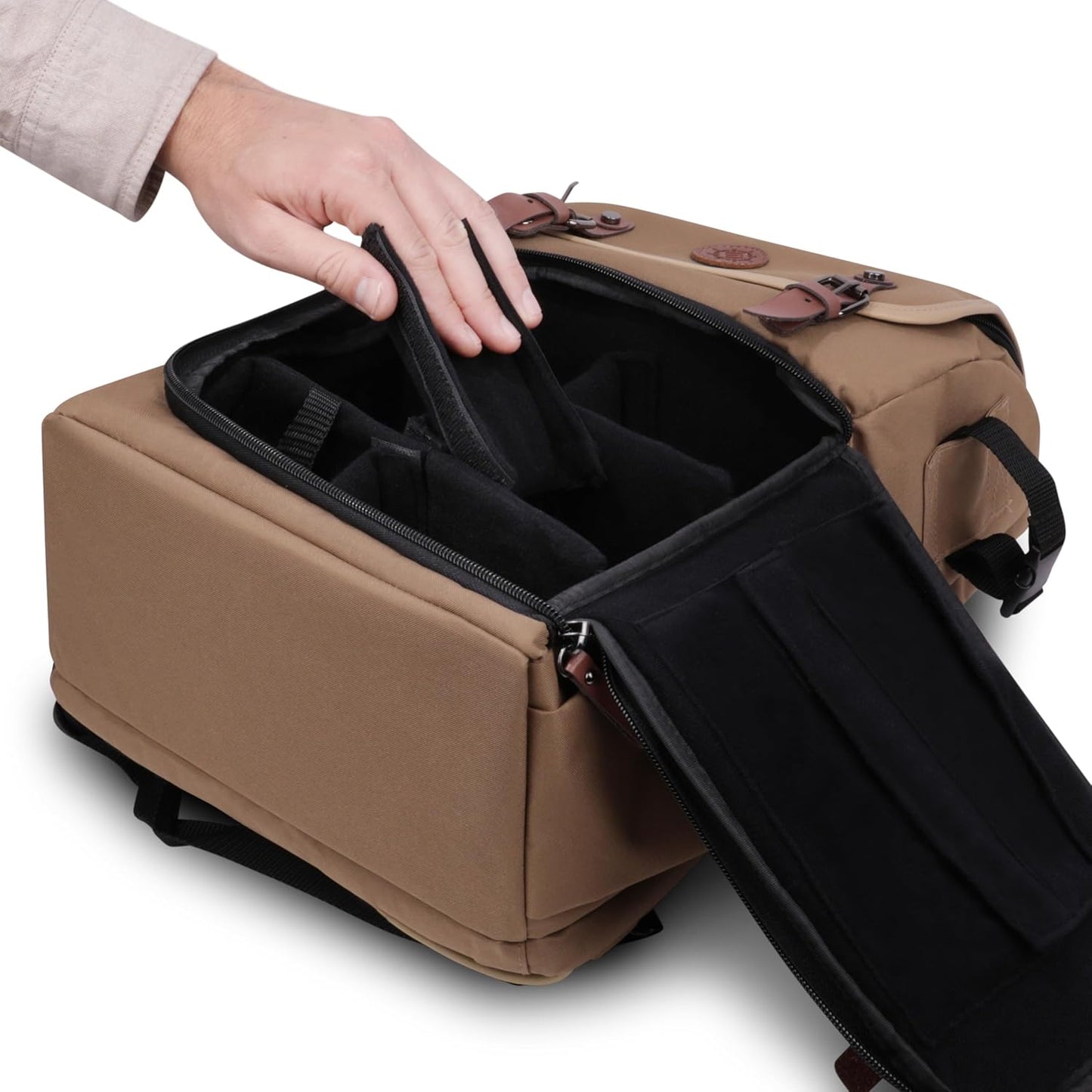 Sammelkarten-Aufbewahrungsbox-Rucksack, Einheitsgrösse Bräunen