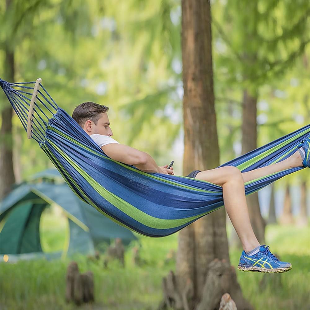 Hängematte für 2 Personen, Blaue Streifen