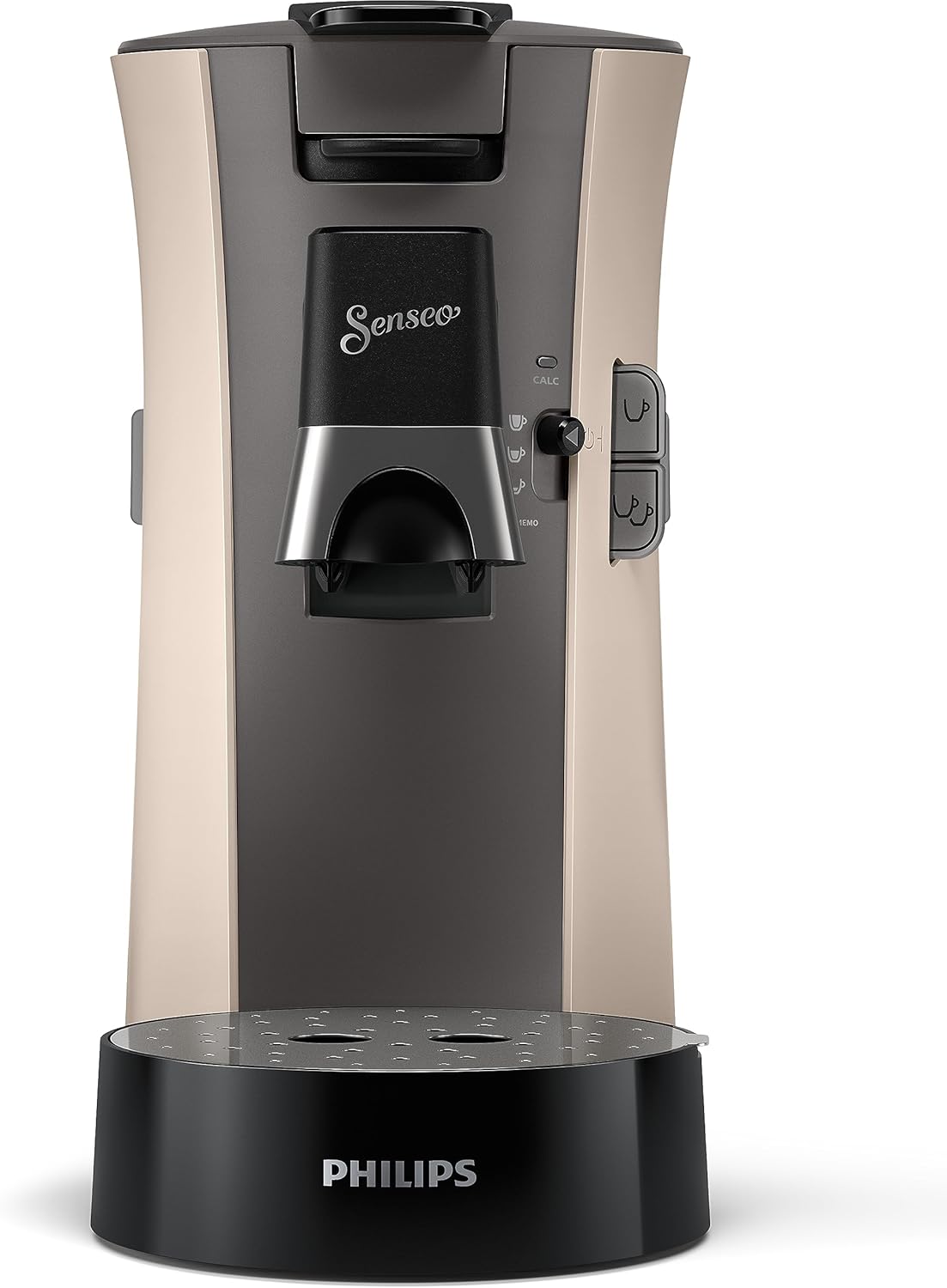 Kaffeepadmaschine mit Kaffeestärkewahl und Memo-Funktion, Beige ; 0.9L