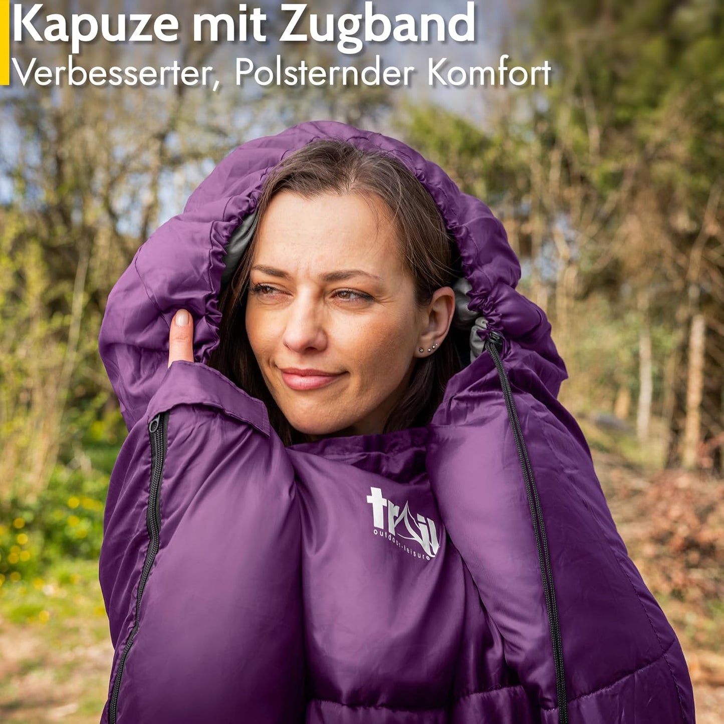 Schlafsack für 3 Jahreszeiten, Violett