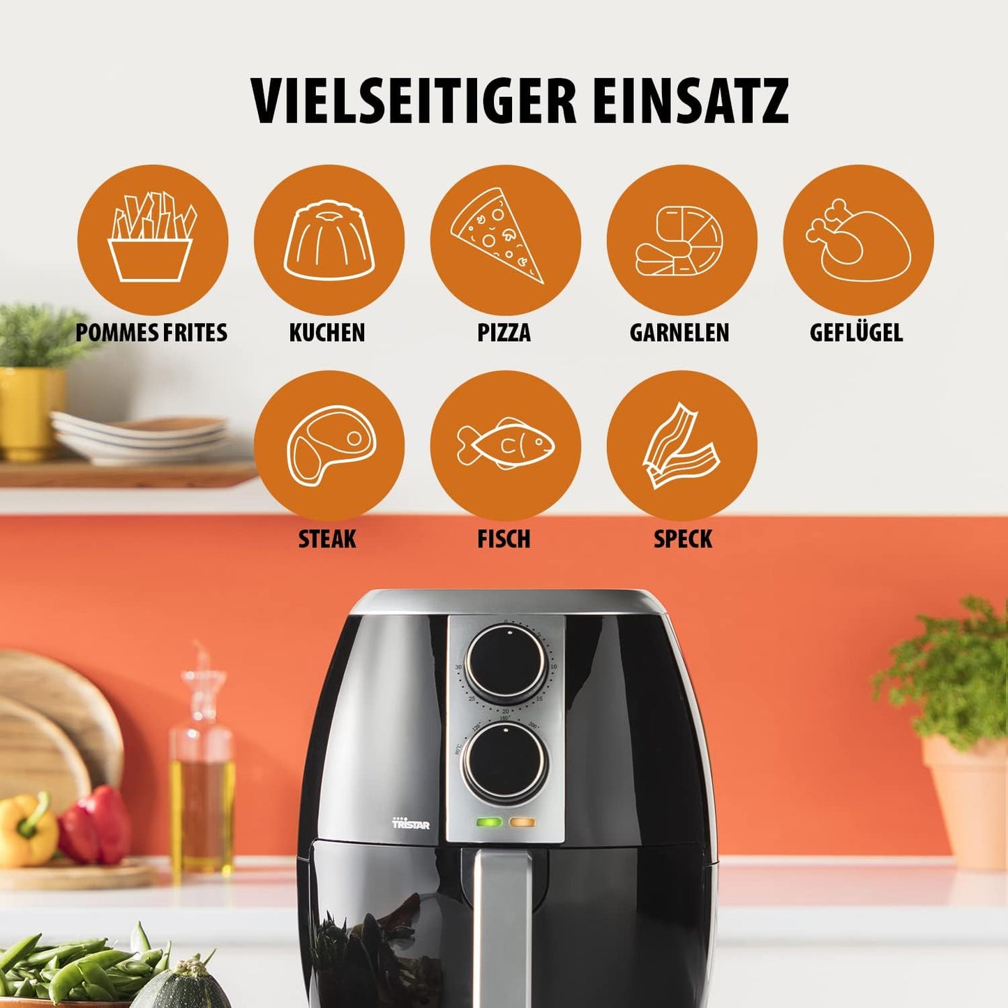 Heissluftfritteuse, 3,5 l 3,5 L ohne Zubehör