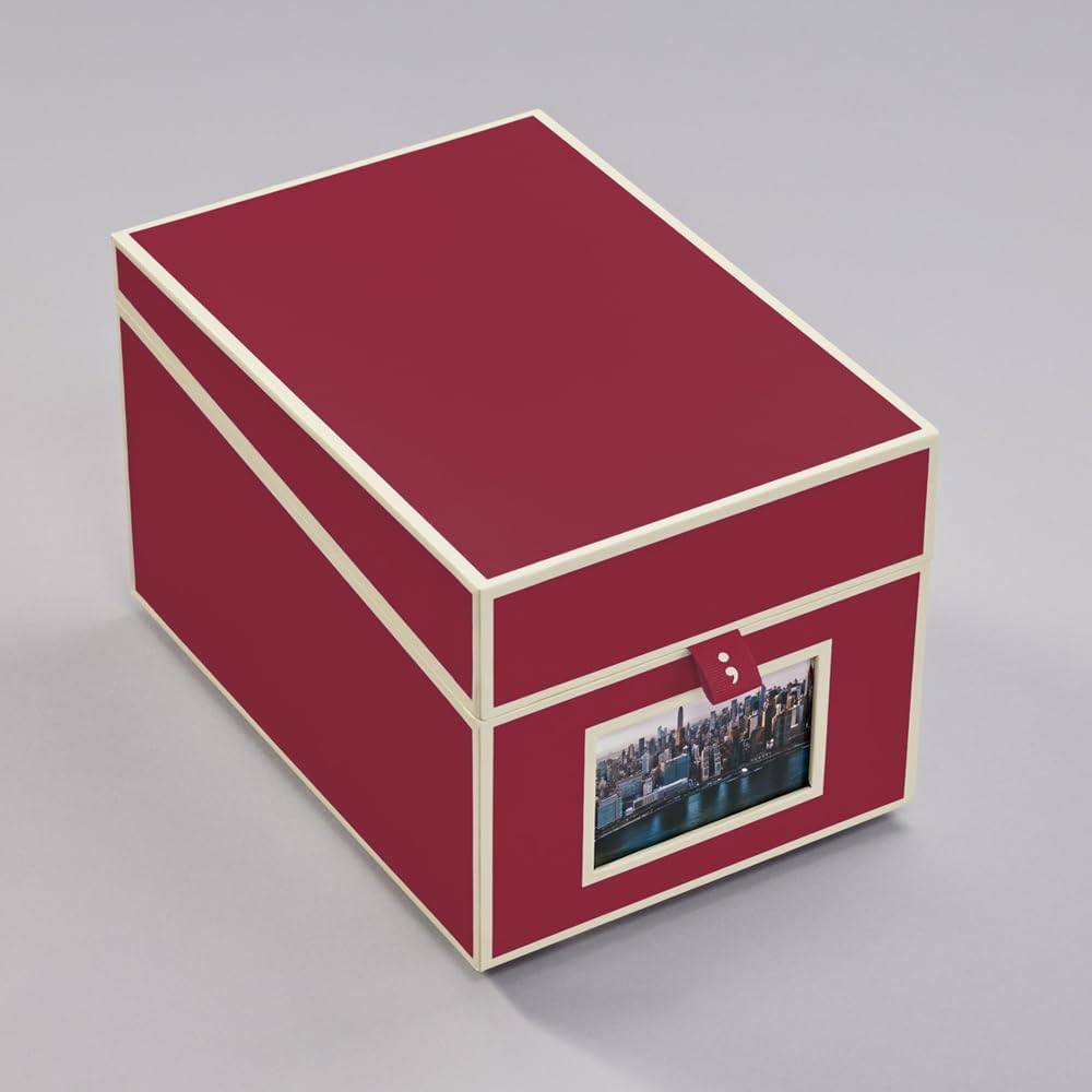 CD- und Fotobox für 10 x 15 cm Fotos, Rot Large