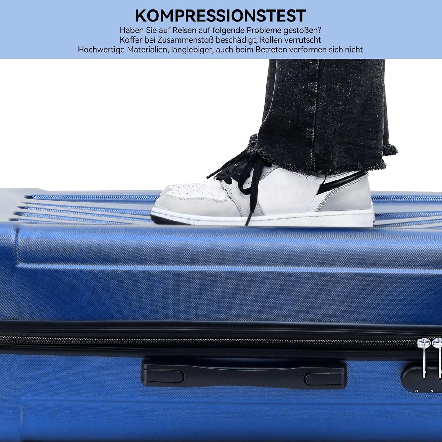 Zwillingsrollen Hardcase Trolley (76 cm), Diamondblau Großer Koffer (76 cm)