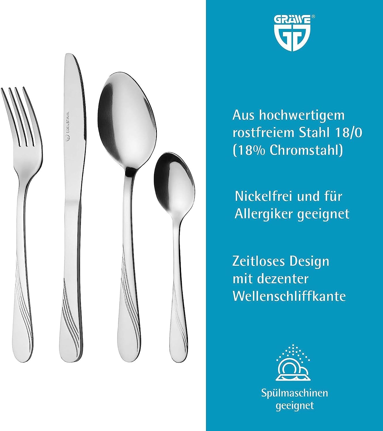 Tafelbesteck-Set Stralsund, 24-teilig