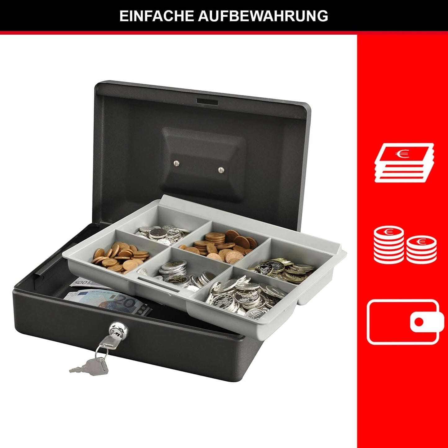 Geldkassette CB-10ML mit Tragegriff, Small