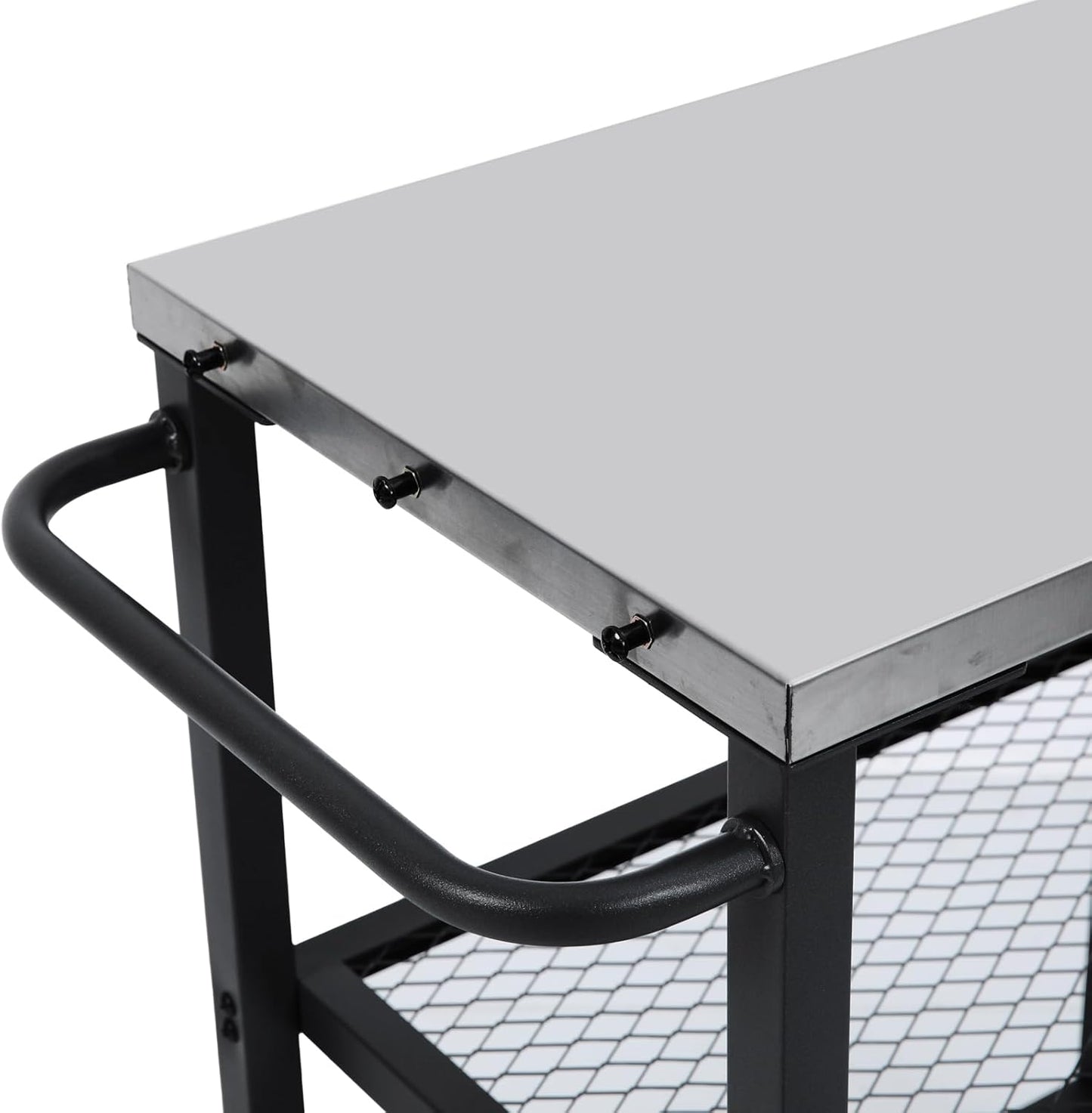 Grillwagen mit Rollen für Balkon und Garten, NETIS Grillwagen