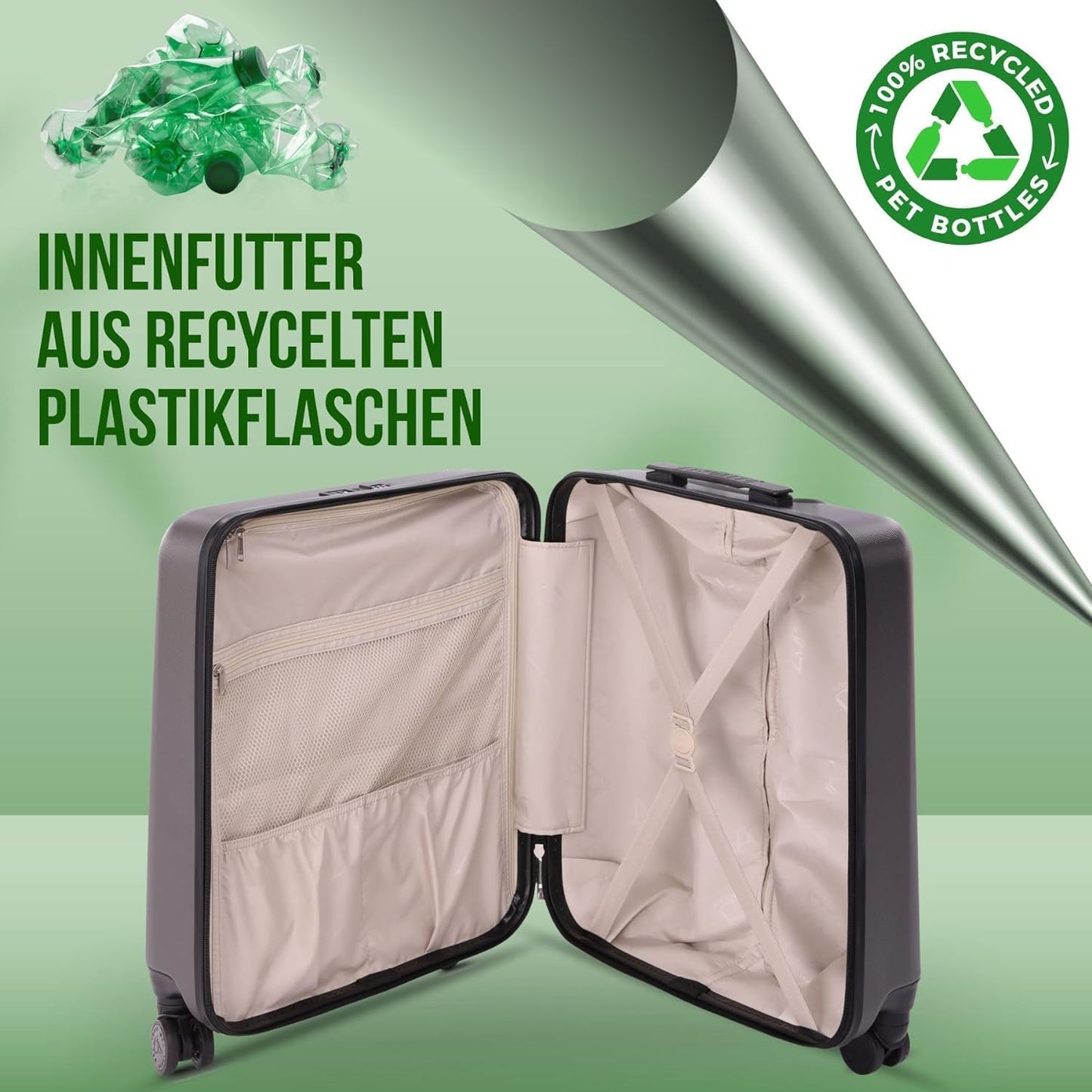 Handgepäck-Kabinentrolley, Kohlegrau