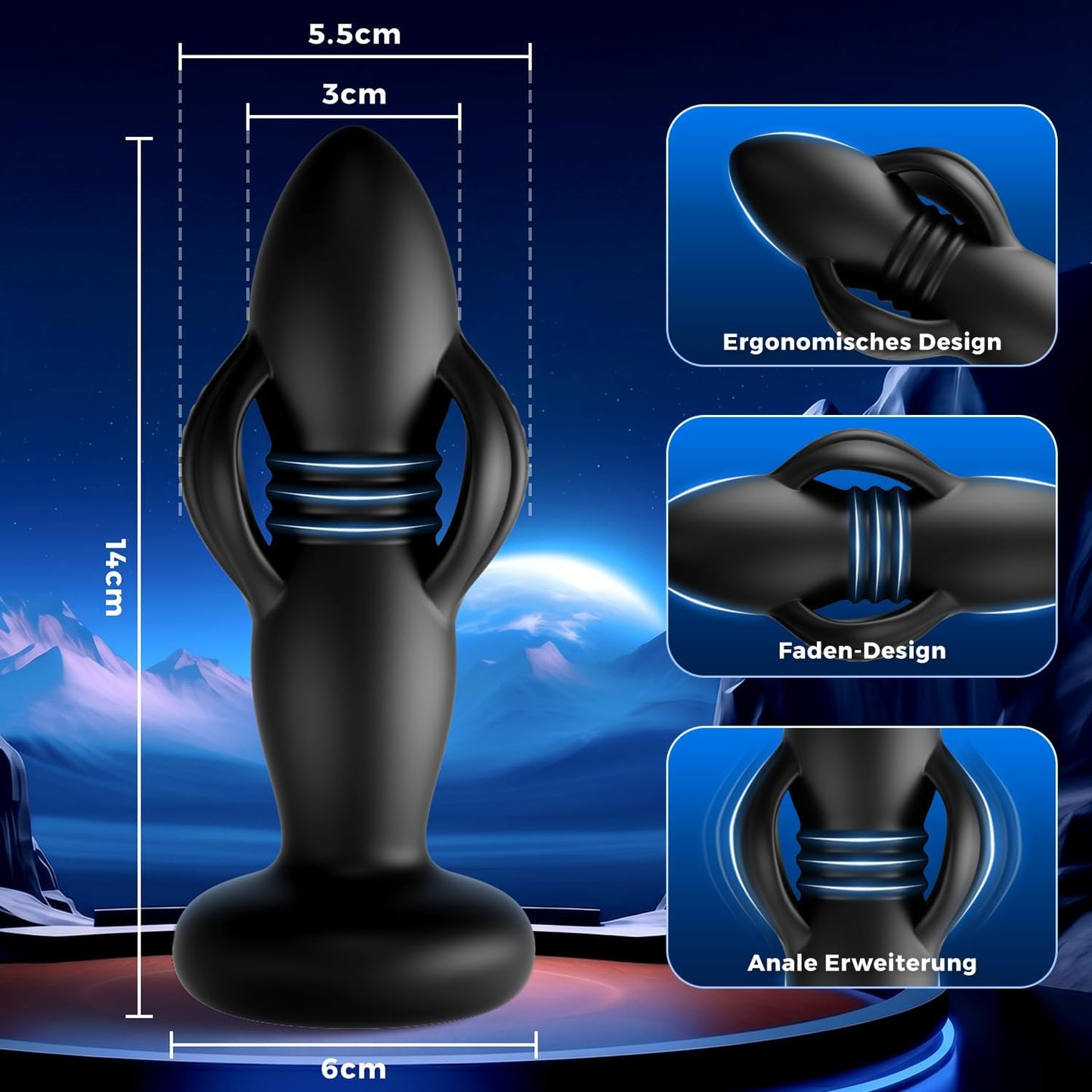 3-in-1 Prostata Vibrator mit Stossfunktion