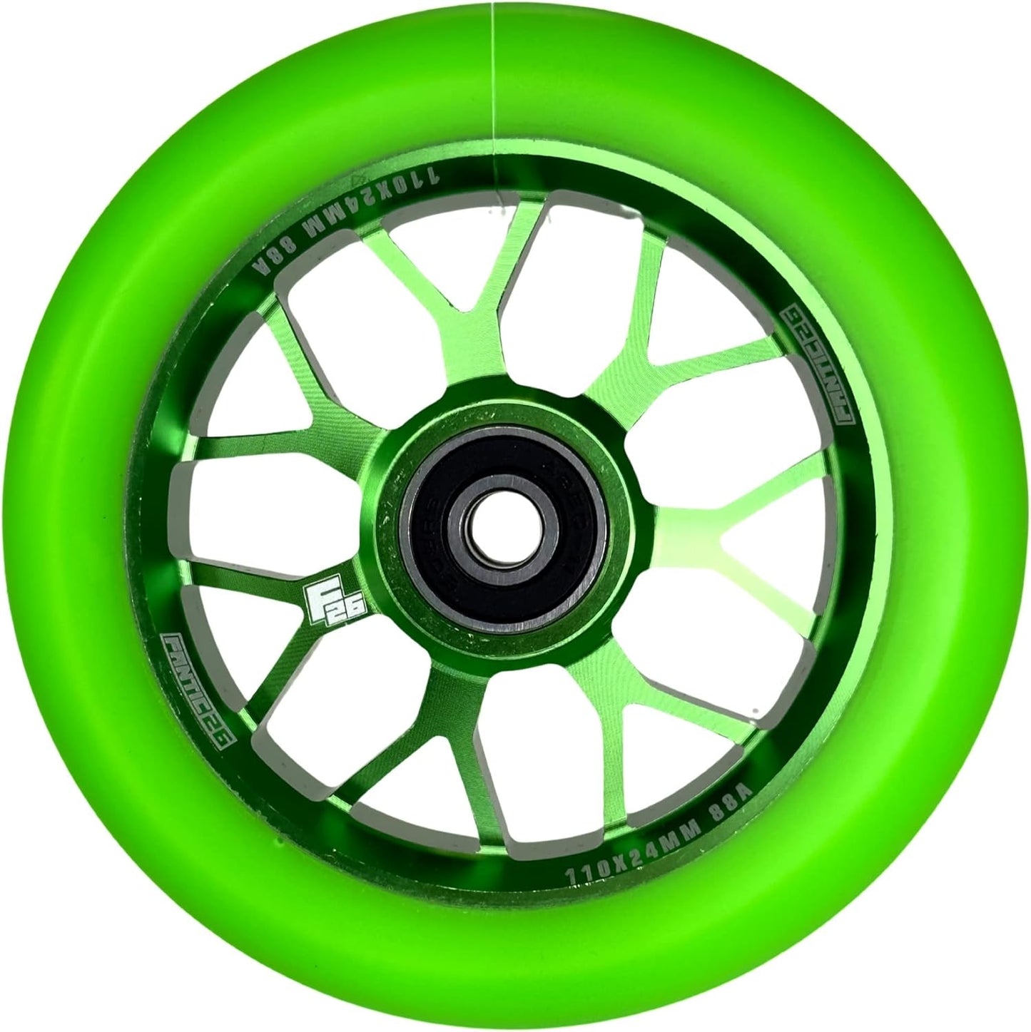 Spy7 Stunt Scooter Rolle, Grün/Pu Grün