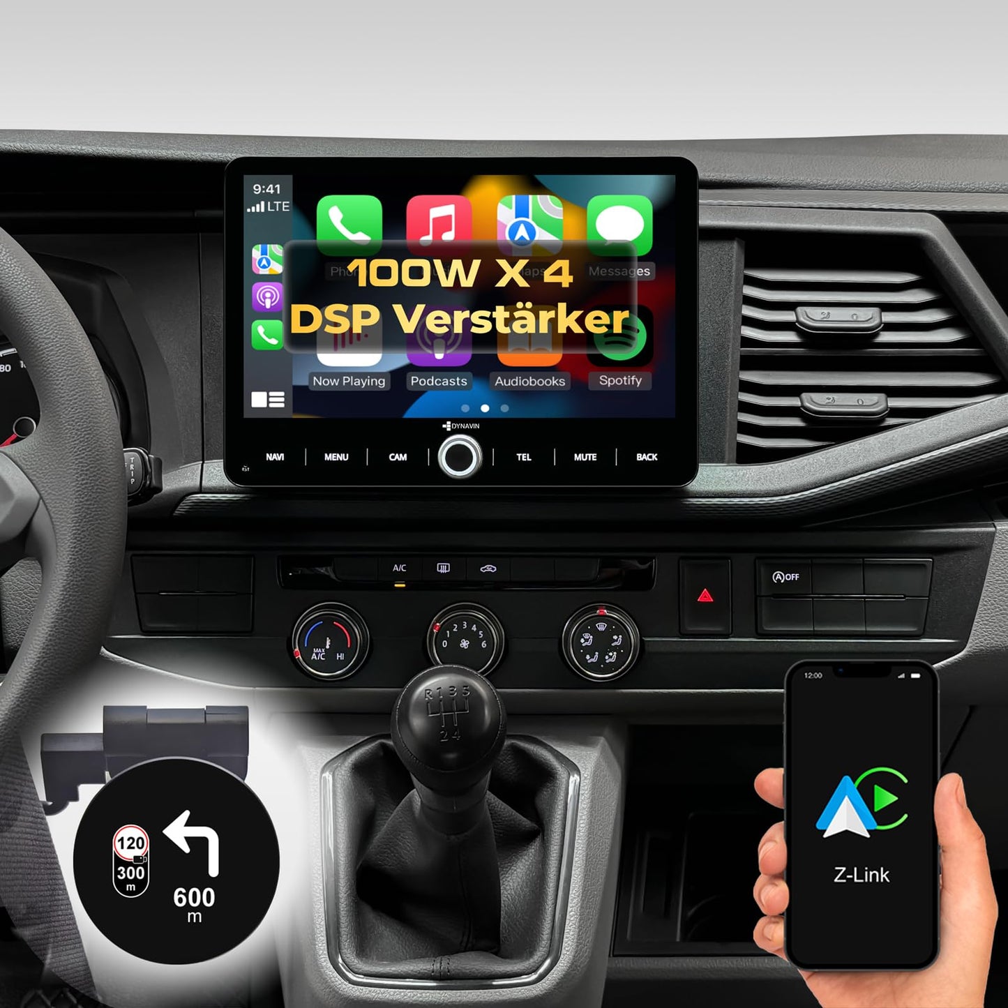 Android Autoradio Navi mit 10,1" Display und DAB+