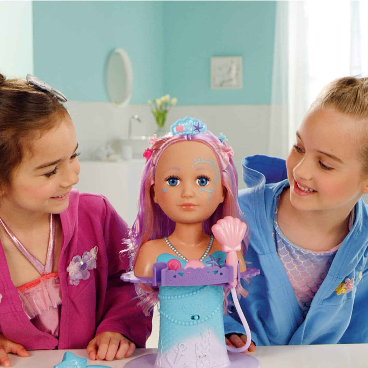 BABY born® Sister Styling Head Meerjungfrau, Schmink- und Frisierkopf