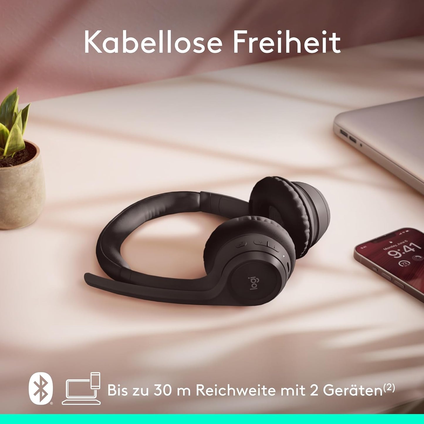 Zone 300 Bluetooth-Headset mit Mikrofon & Geräuschunterdrückung, Zone 300 Schwarz
