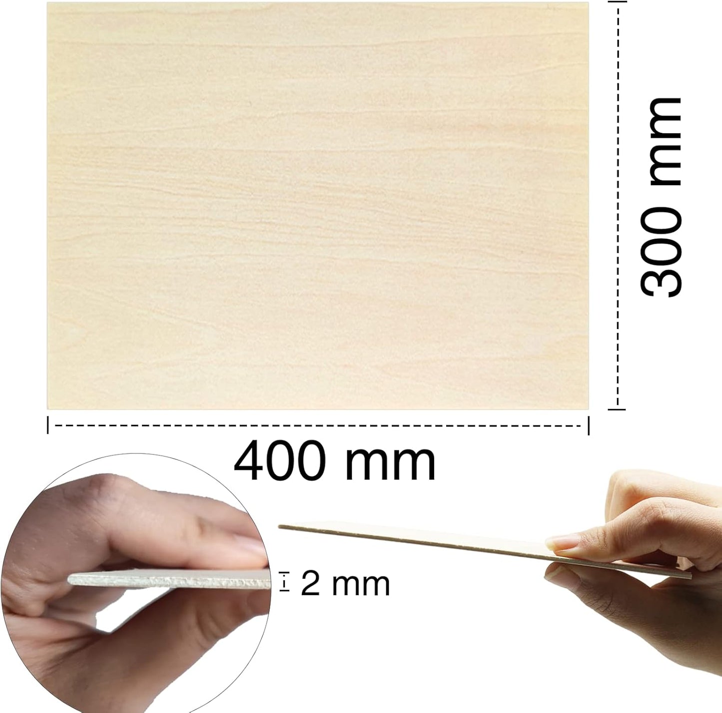 6er Set Bastelholzplatten, 40*30-6pcs